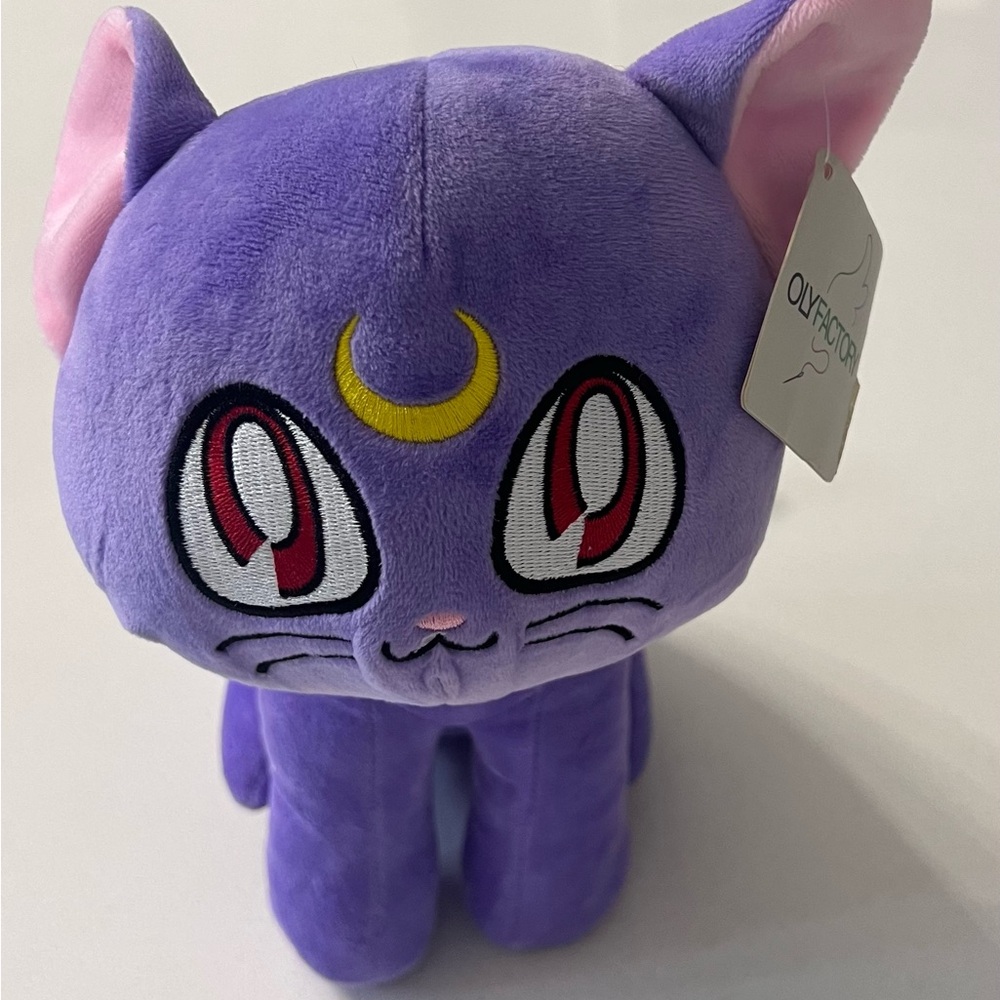 Sailor Moon Luna Cat 12” Plush Toy‎ New w/ Tags Purple